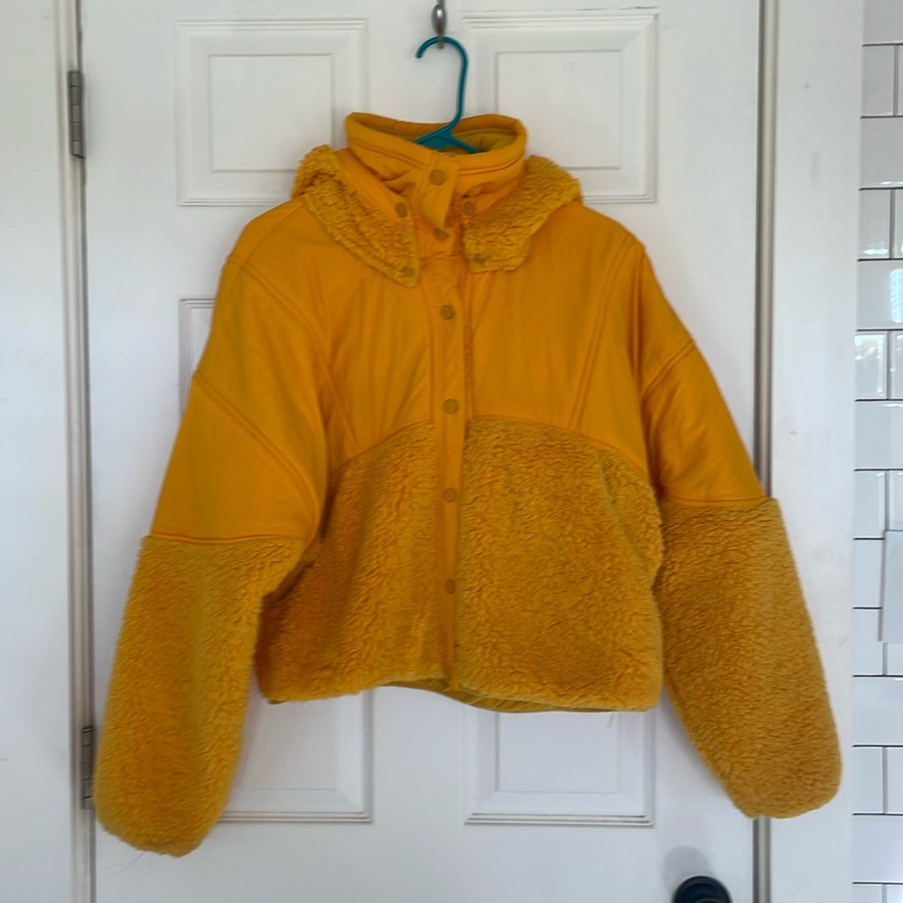 Barely worn yellow FP movement fleece jacket